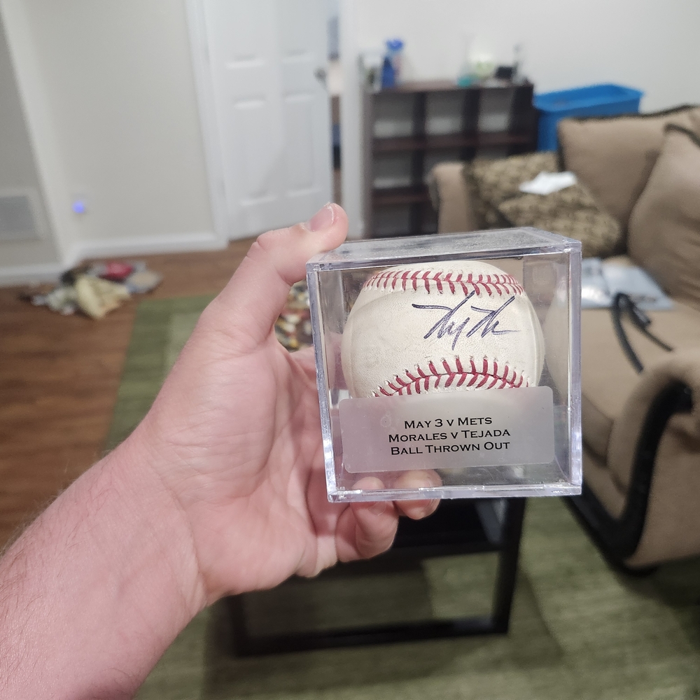 Autographed Baseball in Display Case